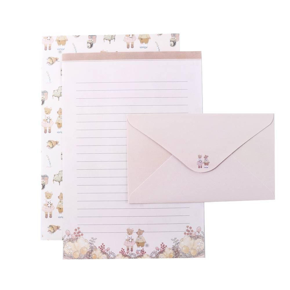 Office Supplies Cartoon Different Style Letter Pad Beautiful Flower Envelope Writing Paper Stationery Paper Letter Paper
