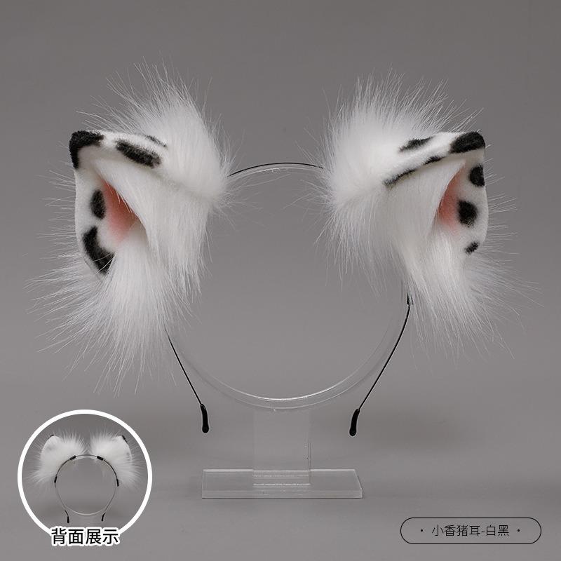 A Handmade Simulated Animal Ear Cute J Headdress Lolita Hair Accessories Lolita Little Fragrant Pig Ear Headband