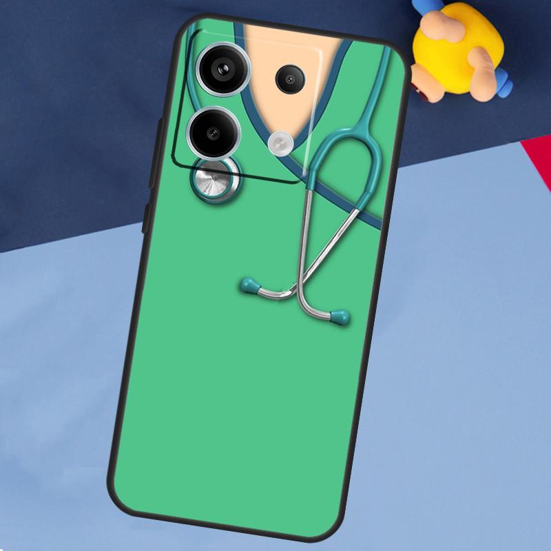 Lustige Krankenschwester Arzt Krankenpflege Hülle für Xiaomi Redmi 13C 12C 10C 10A 9C Note 12 13 10 8 9 11 Pro 12S 10S 11S Handyhülle