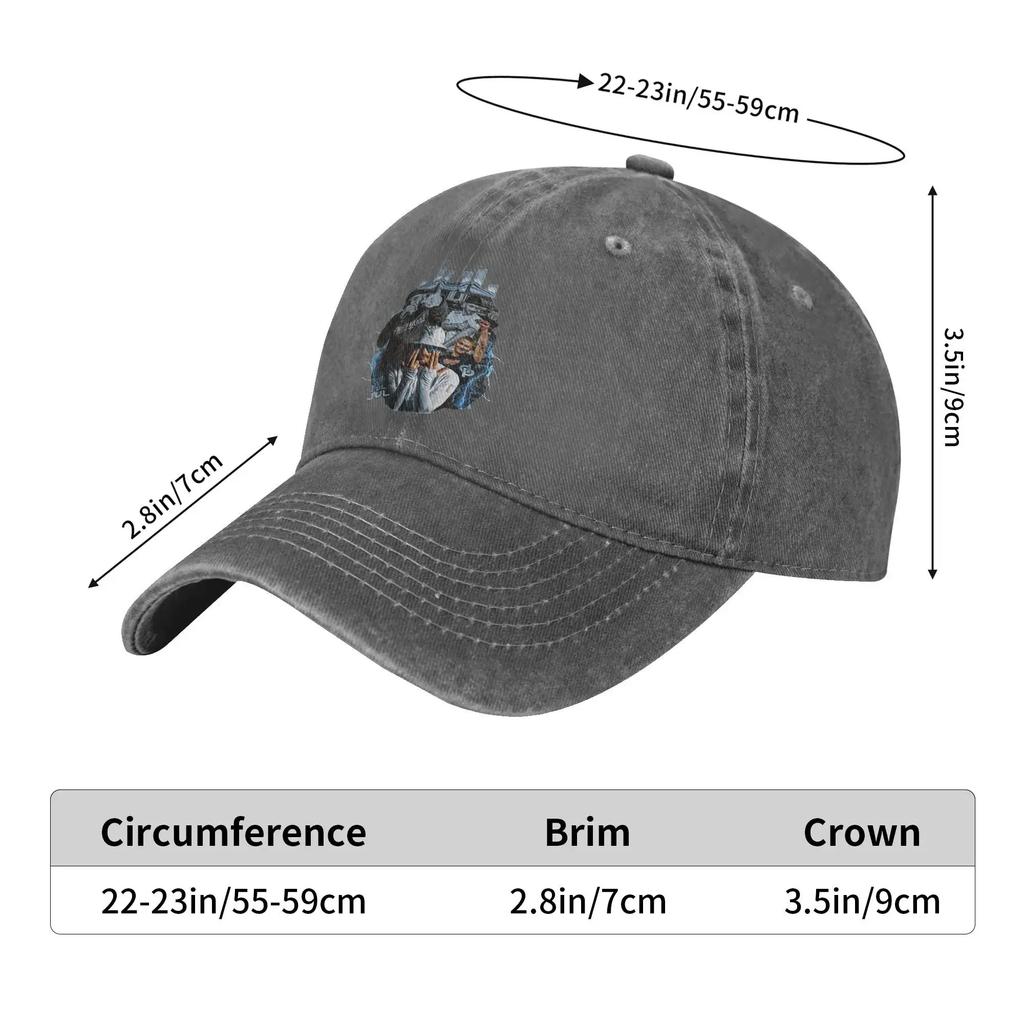 aClassic Rapper Logo Rap Baseball Cap for Men Women Distressed Denim Headwear JUL Outdoor Running Golf Unstructured Soft Caps Ha