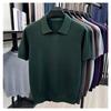 Men S Short Sleeve Turn Down Collar Knit Sweater Thin Casual Top