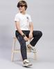 Monte Carlo Boys Printed Navy Blue Regular Fit Lower