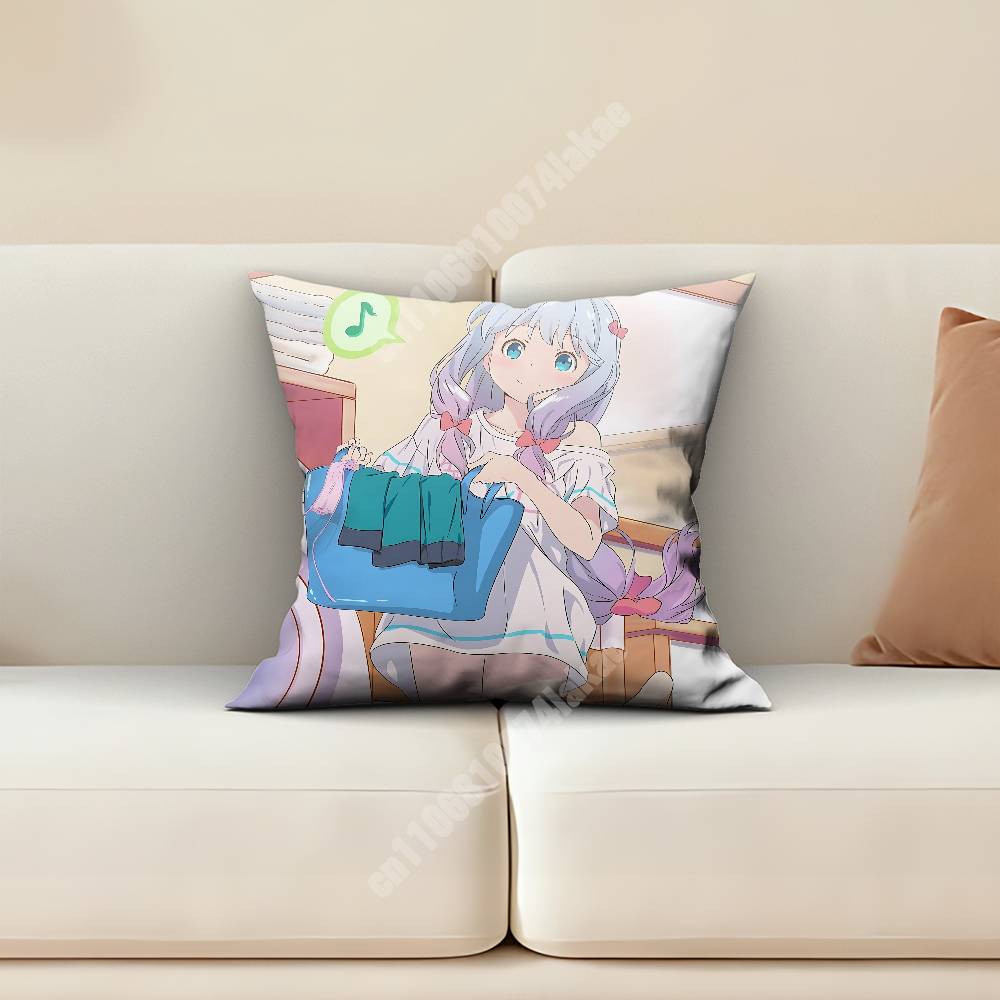 EEromanga SSensei Izumi Sagiri Pillow Cover Sofa Couch Cushion Case Creative Workspace Accent Home Decor