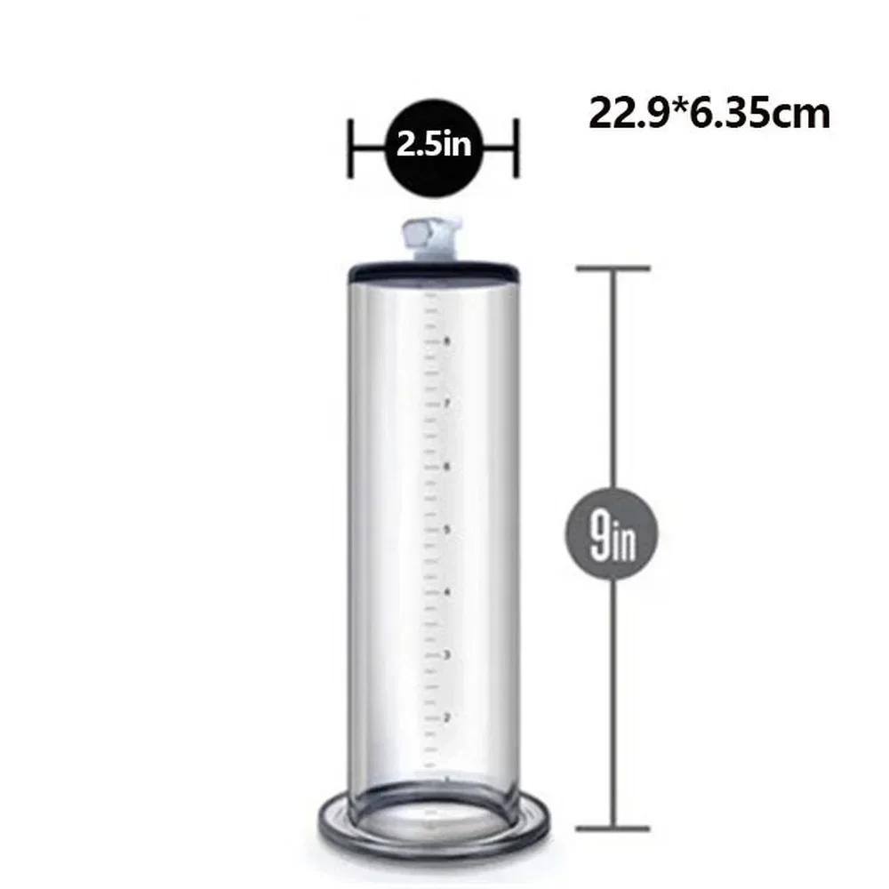 Acrylic Penis Pump Accessories Vacuum Penis Enlargement Device Masturbation Vacuum Pump Flange Pump Penis Cylinder Set Sex Toys