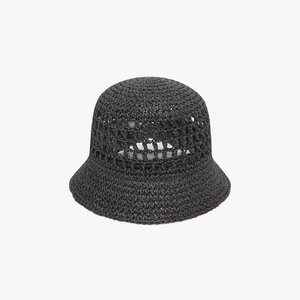 Ibiem Open Weaving Raffia Bucket Hat Emq4Aht020