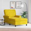 Yellow Velvet Lounge Chaise Longue with Cushions 91 x 157 x 91 cm
