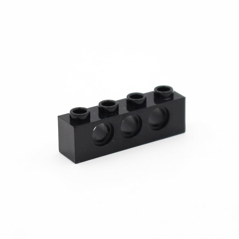 70pcs Technology 3701 Brick 1x4 with Hole Thick Bricks Building Block Compatible Accessories Particles Mechanical Science