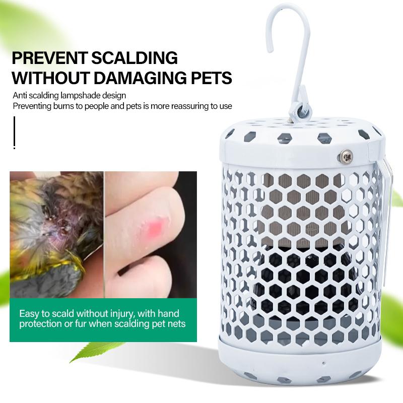 Riscaldatore Gabbia Conservazione Pappagallo Animale Domestico Lampada Riscaldante Anti-morso Anti-scottatura Rettile Luci Calde Accessori Forniture per Uccelli 220V