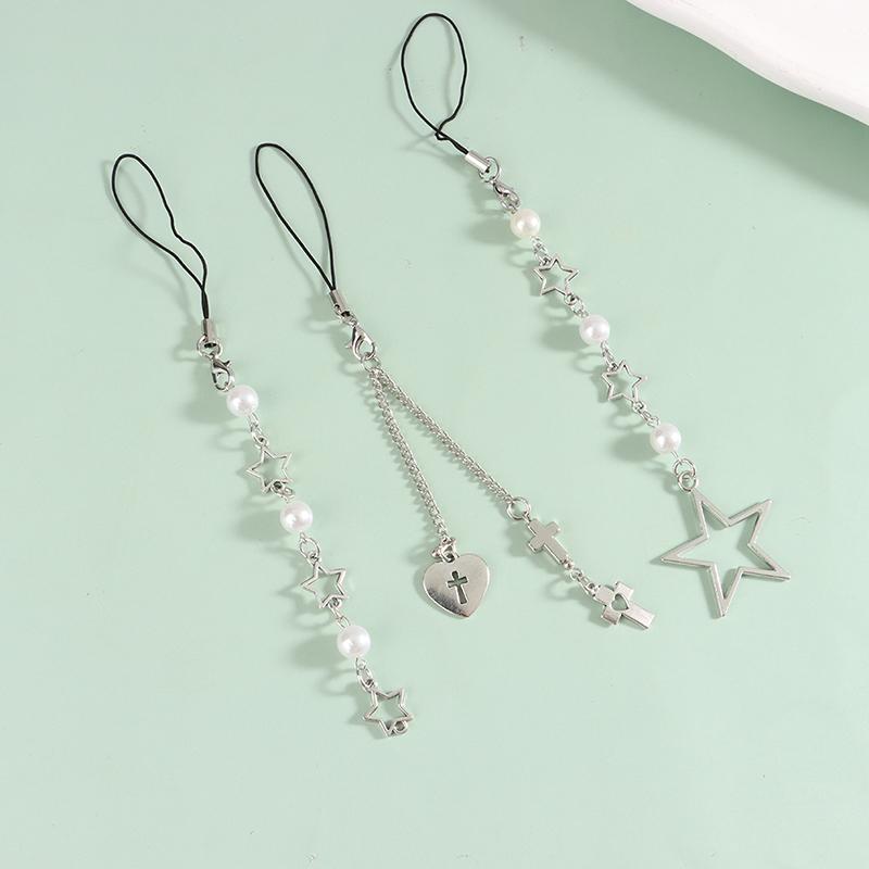 Minimalist Phone Lanyard Cute Star Heart Cross Pendant Phone Strap Phone Charms Accessories