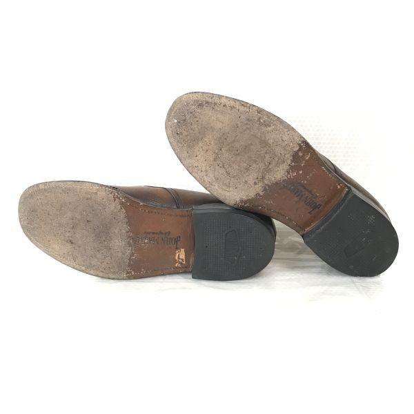 60s-70s Vintage/JOHN MARTIN VULCAN ARCH LIFT/Goodyear Welt Leather U-Tip Shoes/6.5E/24.5/Brown/BROWN/Dress Shoes(USED)