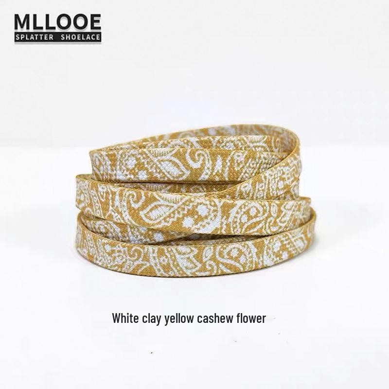 Cashew Flower Shoelaces for Air Force One AF1 & Casual White Sneakers