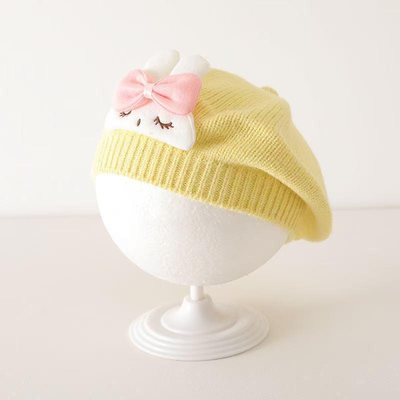 Baby Hat Autumn and Winter Wool Knitted Hat Baby Beret Cute Super Cute Boys and Girls Painter Hat Tide