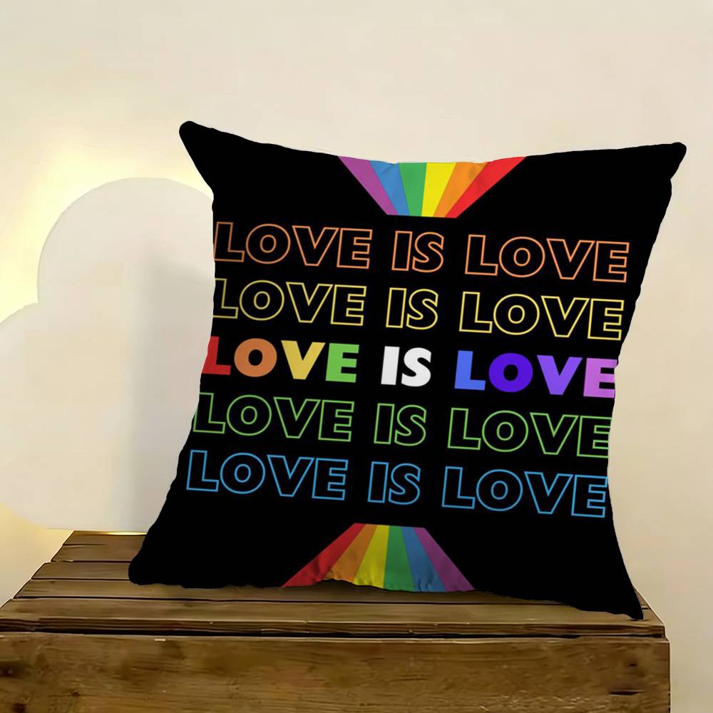 Gay Lesbian Lgbt Rainbows Pillow Case Cushion Cover Throw Pillow Case For Car Sofa