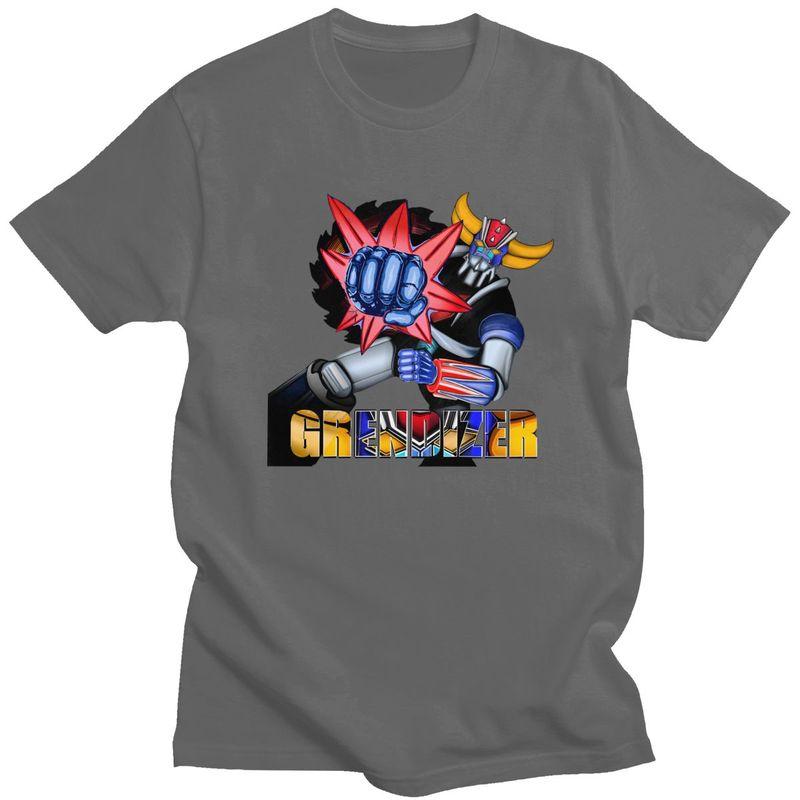 Custom Grendizer Goldorak Ufo Robot T Shirts Men Pure Cotton Tees Goldrake Anime Tshirts ShortSleeve Fashion Tshirt Clothing