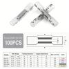 100 Counts Shrinkable Wire Joiners Water Resistant Waterproof Butt Connectors for Home Electrical & Vehicle Repairs
