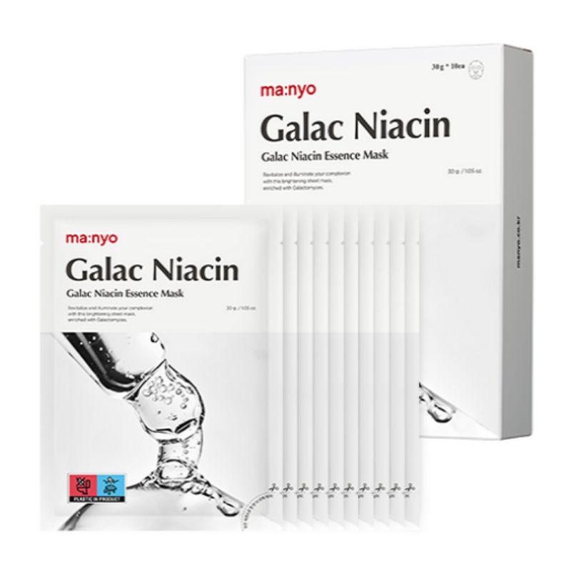 MANYO FACTORY Galac Niacin Essence Mask 30g × 10Sheets
