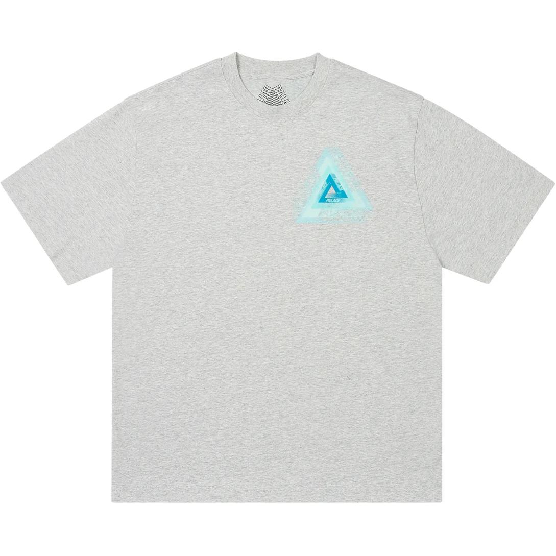 Palace Tri-Faded T-Shirt Grey Marl Unisex Tops P27TS307 XL