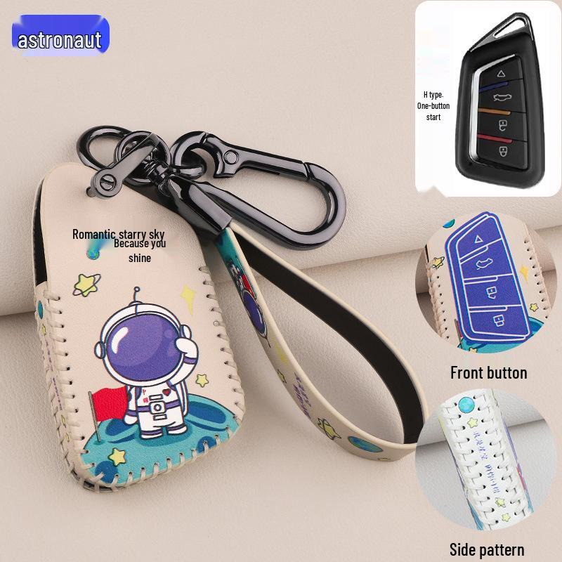 Smart 4-Button Folding Car Key Case with Buckle