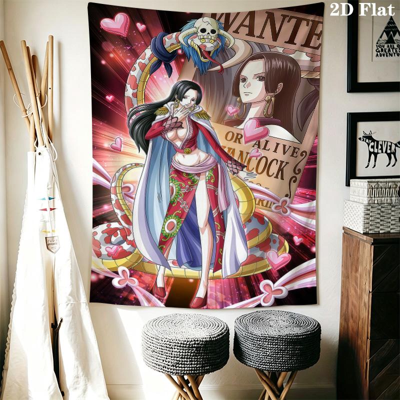 Boa Hancock Wall Tapestry Aesthetic Wall Hanging Printed Fabric Blanket Decorative Tapestries For Bedroom Living Room Home Decor