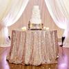 Tablecloth Round Shape Stunning Sequins Reusable Tablecloth Scratch-Resistant Breathable Stain-Resistant Table Cover