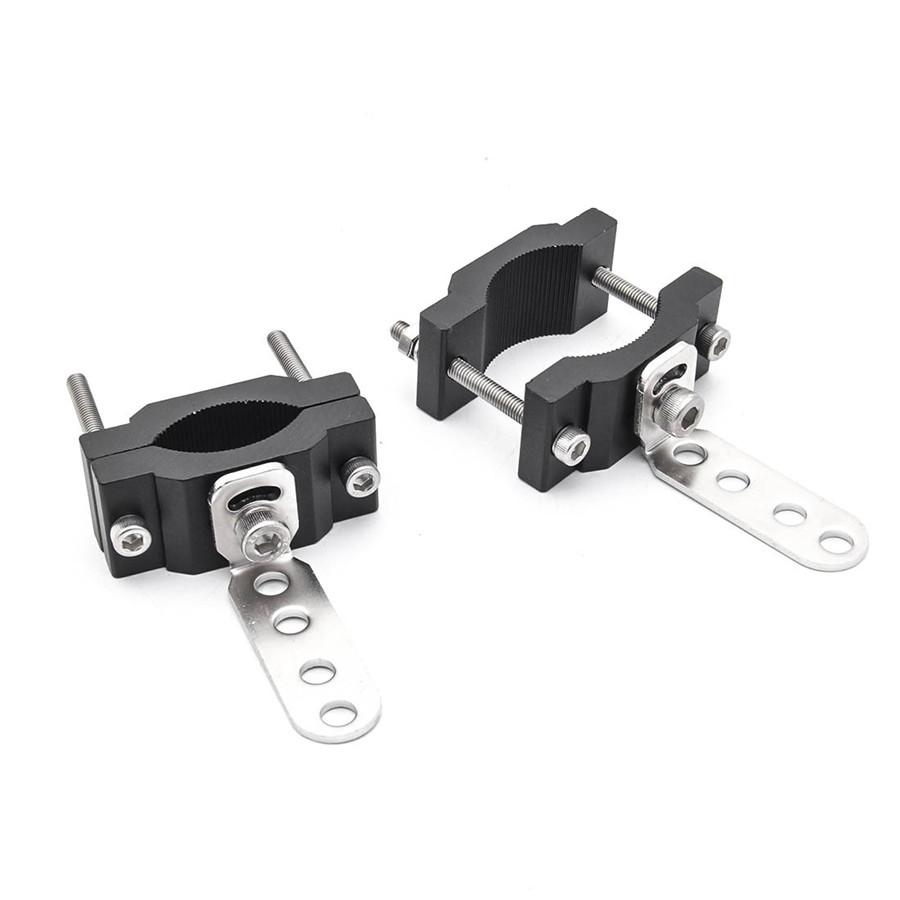 Headlight Tube Fork Bracket Stainless Steel Adjustable For Car Truck 18-52mm