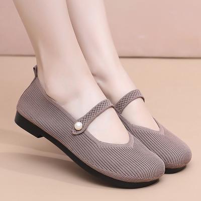 Spring and Autumn New Soft Shoes Children's Soles Breathable and Resistant Women's Shoes Lazy One-pedal Shoes Comfortable Mother Shoes