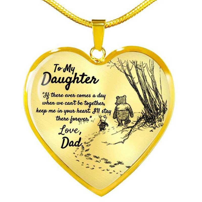 Für meine Tochter Liebesanhänger Halskette - Europäischer & Amerikanischer Allround-Schmuck Pulloverkette