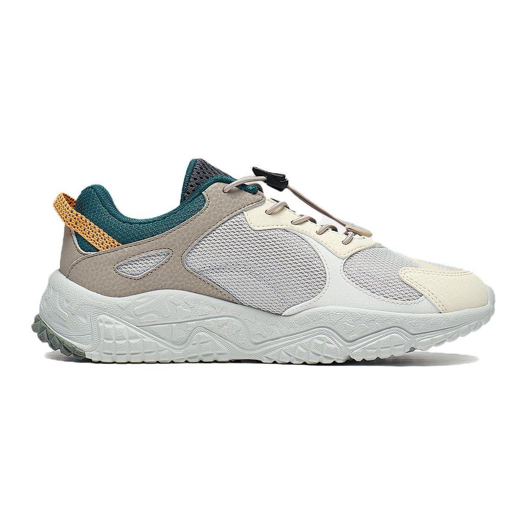 Li Ning Comfortable Versatile Shock Absorbing Breathable Casual Shoes Kids Sneakers Gray Yellow YKCT110-1