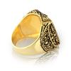 FDLK  Fashion Men's Signet Ring Russian Empire Double Eagle Rings For Male Punk Gold Color Arms Of The Russian Big Ring