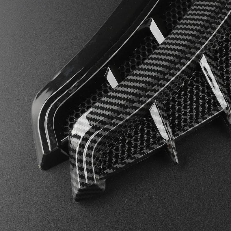 Černá karbonská boční větrací mřížka blatníku auta, otvor pro přívod vzduchu, 3D mřížka, samolepicí kryt, úprava pro Volvo XC60, autodoplňky