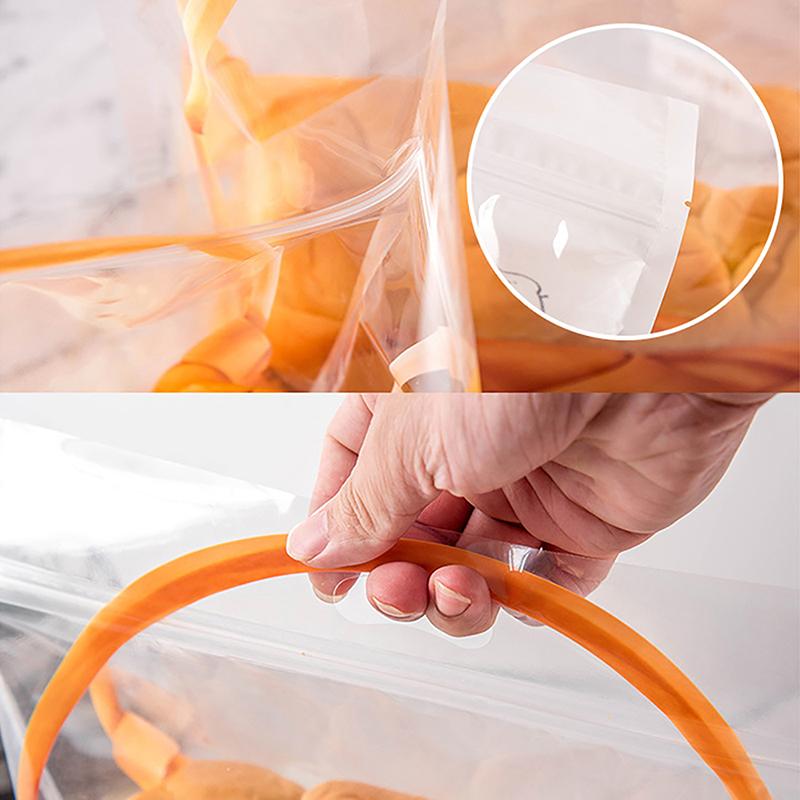 10 Stück Transparente Ziplock-Beutel Groß Transparent Toastbeutel Brothalter Tragbar Selbstklebend Gebäck Lebensmittelverpackung Bäckerei Geschenk