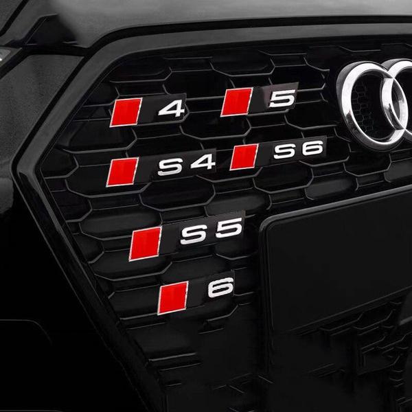 3d Style Abs for S3 S4 S5 S6 S7 S8 Letter Logo Car Stickers Front Decals Grill Cover Badge Decoration Accessories