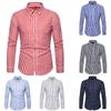 6 Colors Men's Casual Long Sleeved Shirt Striped Shirt Slim Fitting Fashion Top Lapel Men's Clothing Mens Designer Clothes