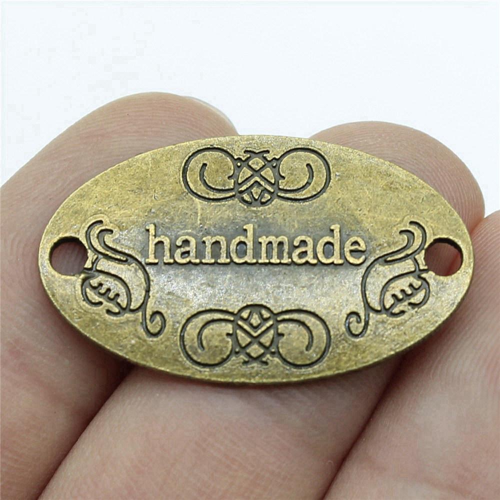 Letter Plate Connectors Alphabet A-Z Antique Bronze Zinc Alloy Jewelry Making Craft Parts DIY Connect Parts