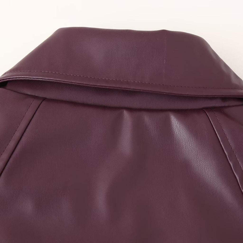 2024 Autumn/Winter Women's Fashion Motorcycle Leather Jacket