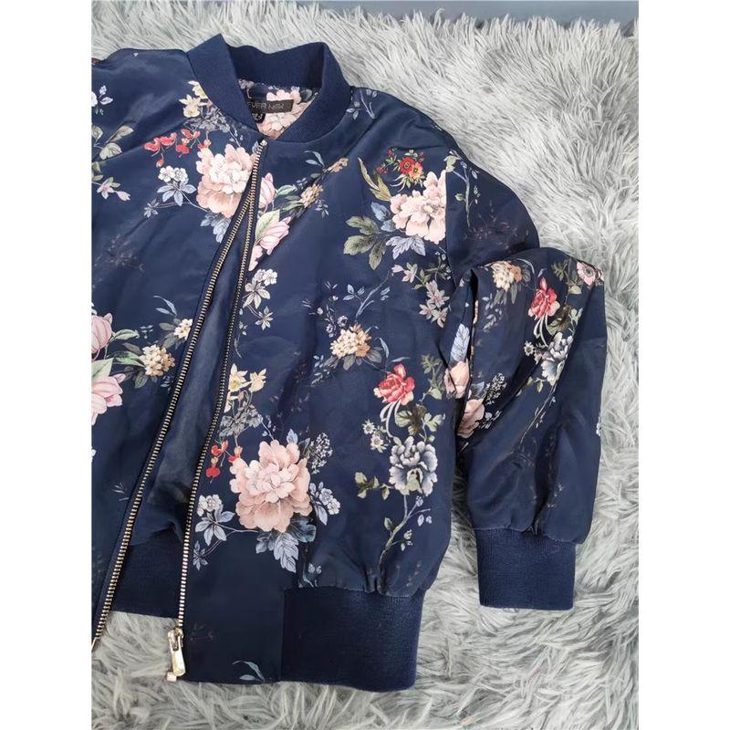 

Export Single FN Home Spring New Arrival Exquisite Print All-Matching Fashion Casual Daily Special Jacket Outwear Baseball Uniform Tibetan Blue XS(6)
