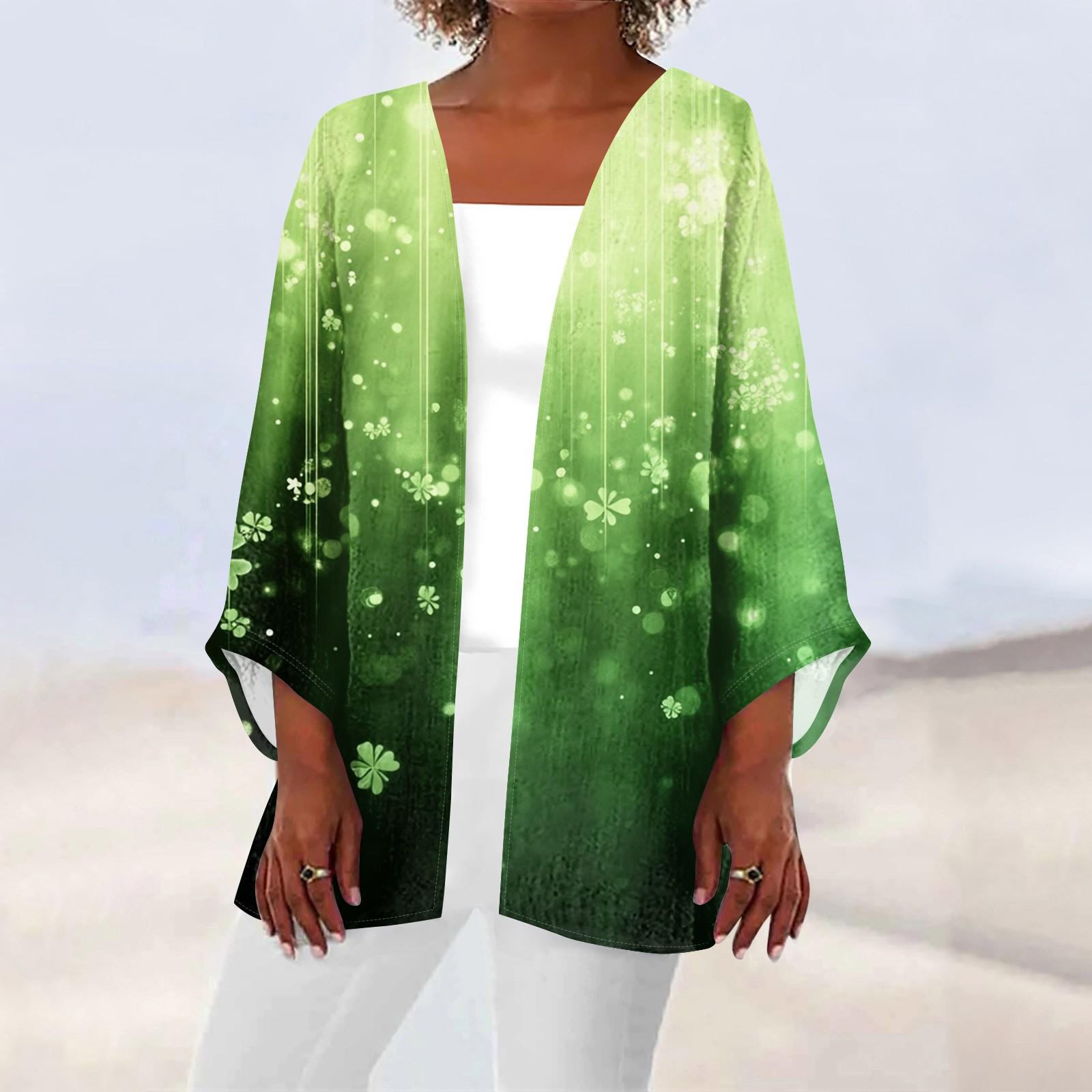 

Женская повседневная мода Caot Printed Lightweight Medium Long Jacket Cardigan S