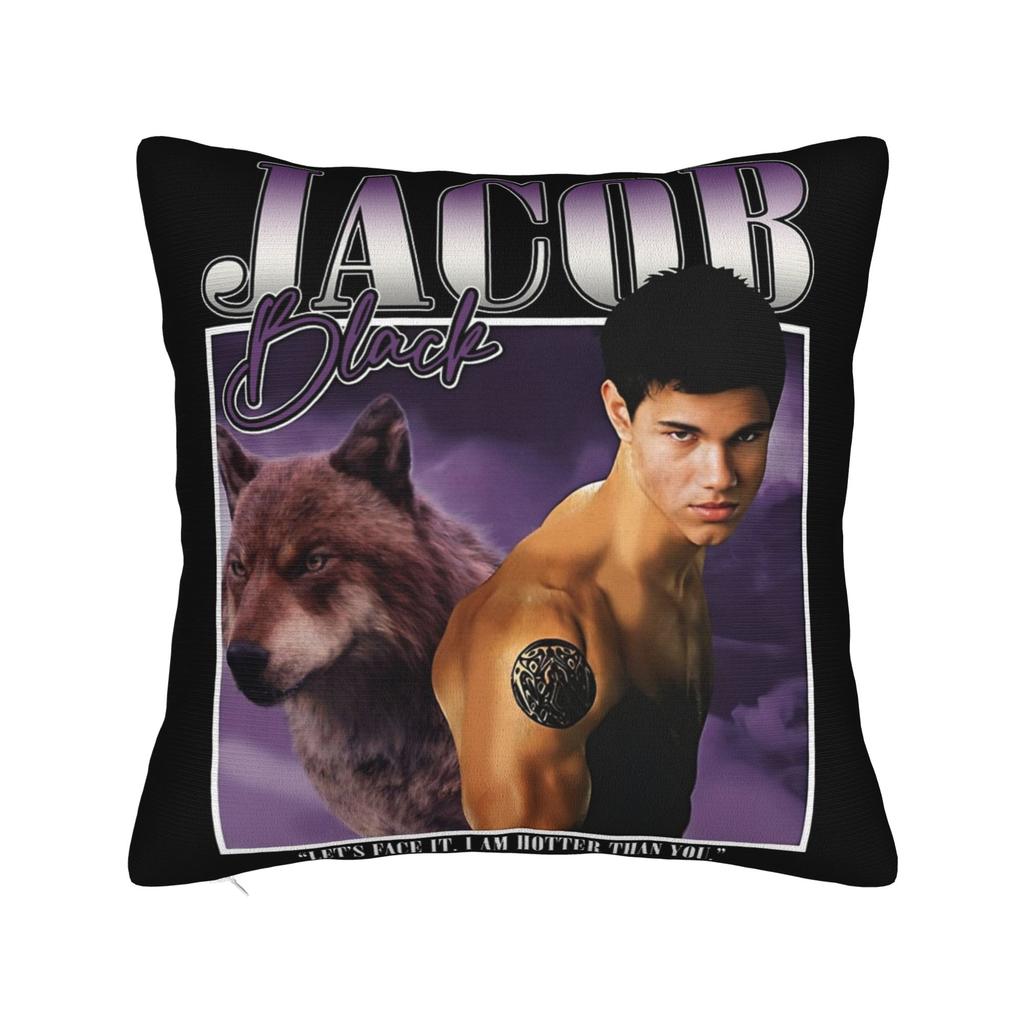 Team Jacob Cursed Fan Collage Twilight Pillowcase Soft Fabric Cushion Cover Throw Pillow Case Cover Home Drop Shipping 40*40cm