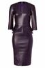 Casual Club Party Fashion Women's Purple Genuine Lambskin Leather Dress Stylish Handmade