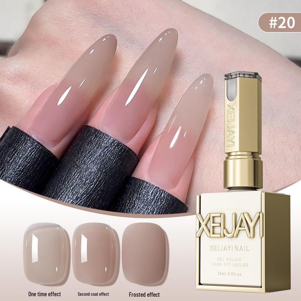 Ice Transparent Nude Gel Polish 2025: Versatile Whitening Sheer Skin Tone Nail Art Phototherapy Gel