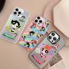 Cartoon Powerpuffs Girls Phone Case For IPhone 16 15 14 13 12 11 Pro Max X XR XSMAX 8 7 Plus Matte Shockproof Back Cover