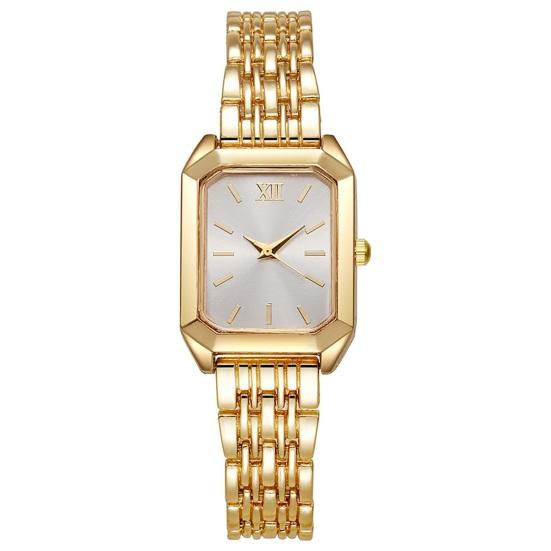 Dameshorloge Lichte Luxe Stijl Vierkant Wijzerplaat Horloge Stalen Band Versiering Horloge voor Kantoorfeest Date Night