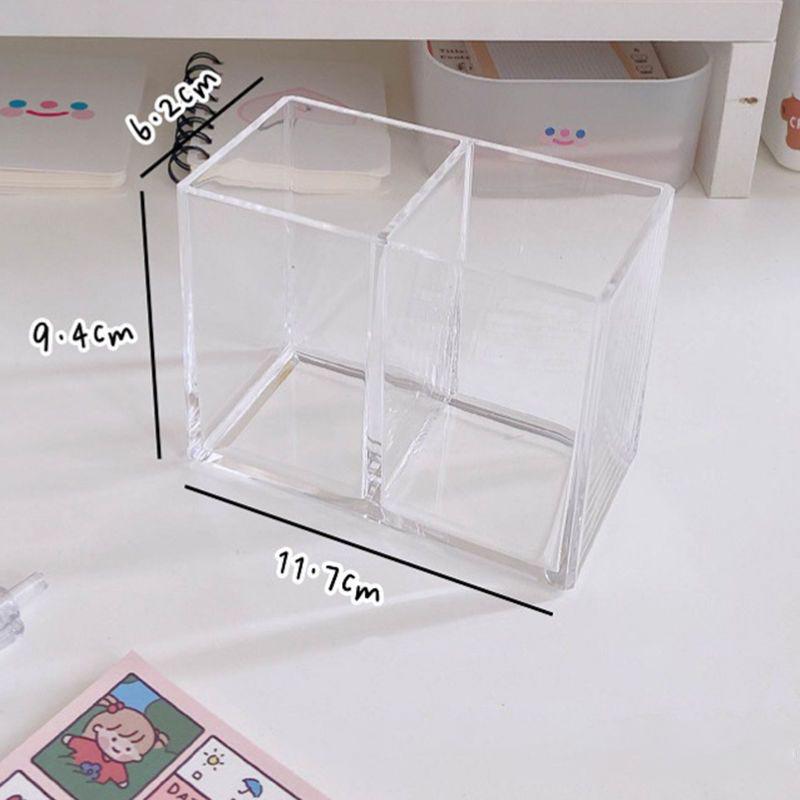Organizator de machiaj, cutie pentru perii cosmetice, fond de ten acrilic transparent, fard de pleoape, creion de ochi, pix, cutie de depozitare pentru birou