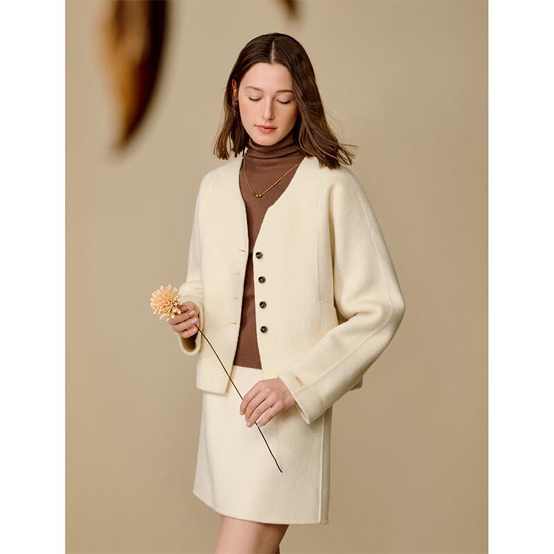 Inman Women's Alpaca Wool Batwing Double-Faced Coat