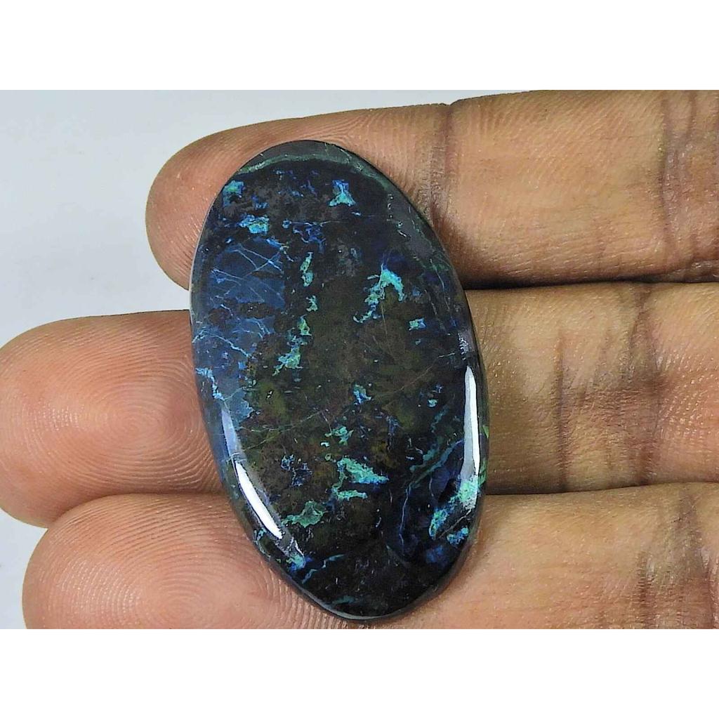 23X40X4MM Natural Shattuckite Oval Cabochon Loose Gemstone for Jewelry 59Cts SK-4498
