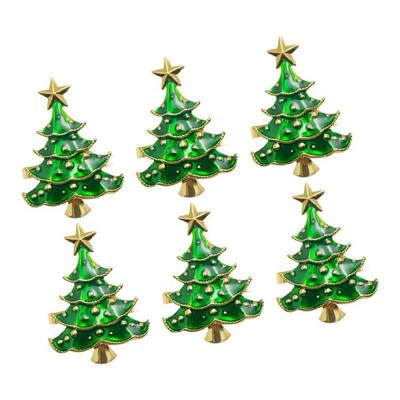 Eleganter Weihnachtsbaum Serviettenhalter Serviettenringe Festliches Tafelgeschirr Dekoration für Feiertagszusammenkünfte