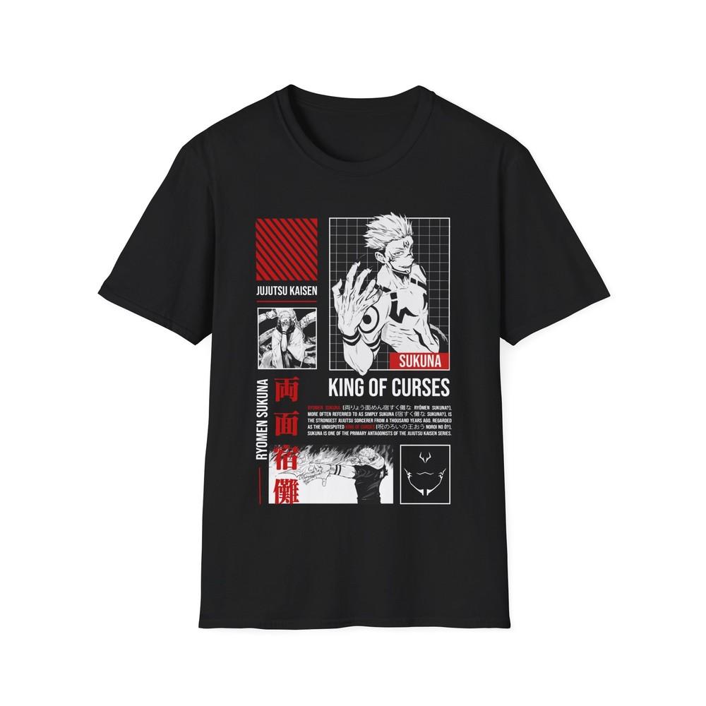 Sukuna Jujutsu Kaisen Anime Unisexga Unisex Softstyle TShirt S