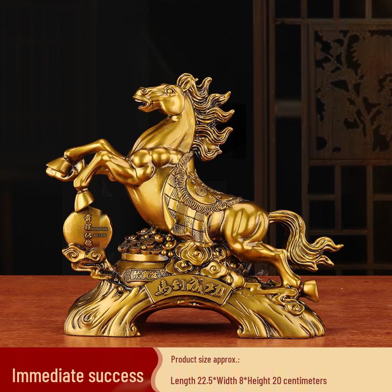 

Фигурка Лошади по знаку зодиака: Элегантный декор для офиса, гостиной или винного шкафа - Идеально для подарков на успех и торжественное открытие