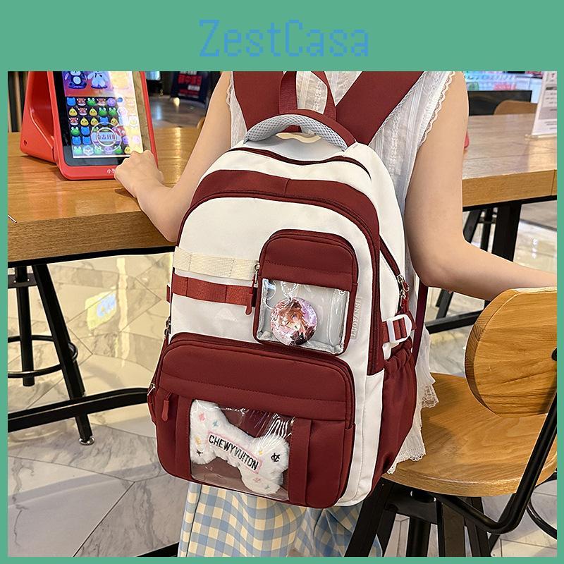 Backpack Fashion Teen With Contrast Colors And Spacious Interior For Use Daily