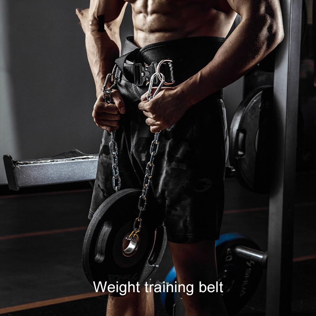 Adjustable Weightlifting Belt With Thick Chain For Back Support Maximum 350lb Capacity With Chain